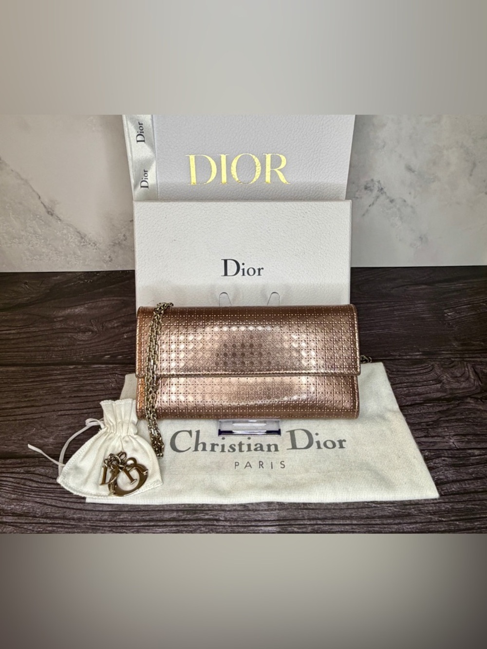Christian Dior | Lady Dior Rose Gold Micro-Cannage | Full Inclusion - Picture 2 of 9